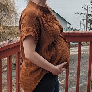 Emme Mama Transitional Linen Maternity Shirt - No longer made!